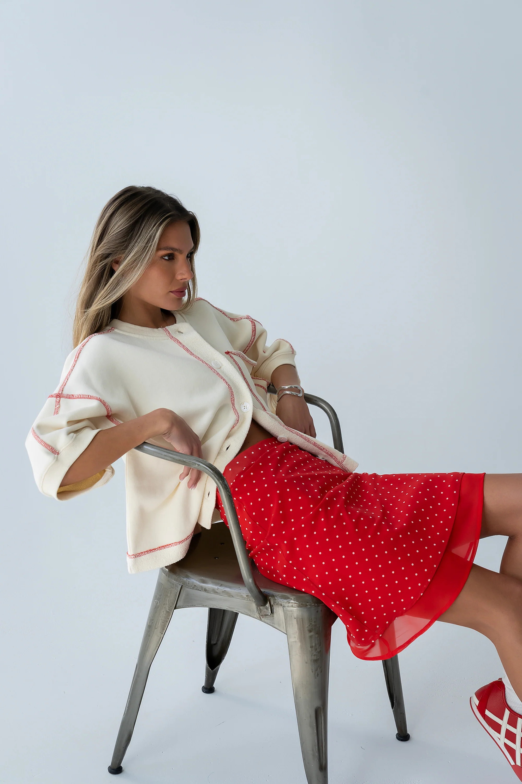 Liam Oversized Top in Bone | Böhme US