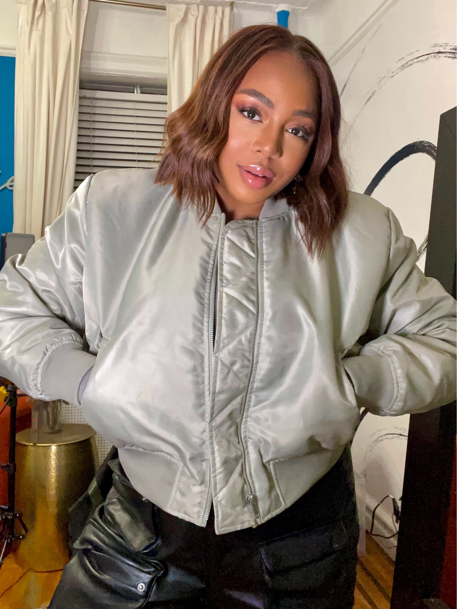 This light weight cropped bomber jacket is my new favorite go-to. It's the strong / padded shoulders that give this classic staple a modern twist. I think that’s why I love it so and gravitate towards it, to elevate a casual fit, with ease. 

#LTKstyletip #LTKfindsunder100 #LTKfindsunder50