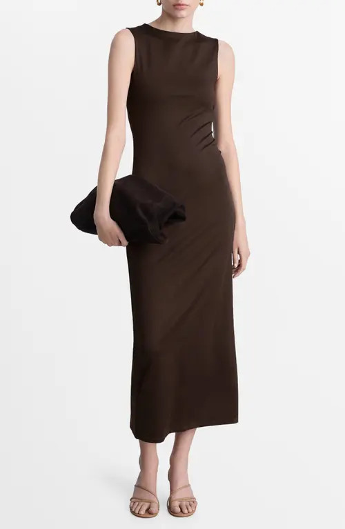 MANGO Sleeveless Column Dress in Brown at Nordstrom, Size 2 | Nordstrom