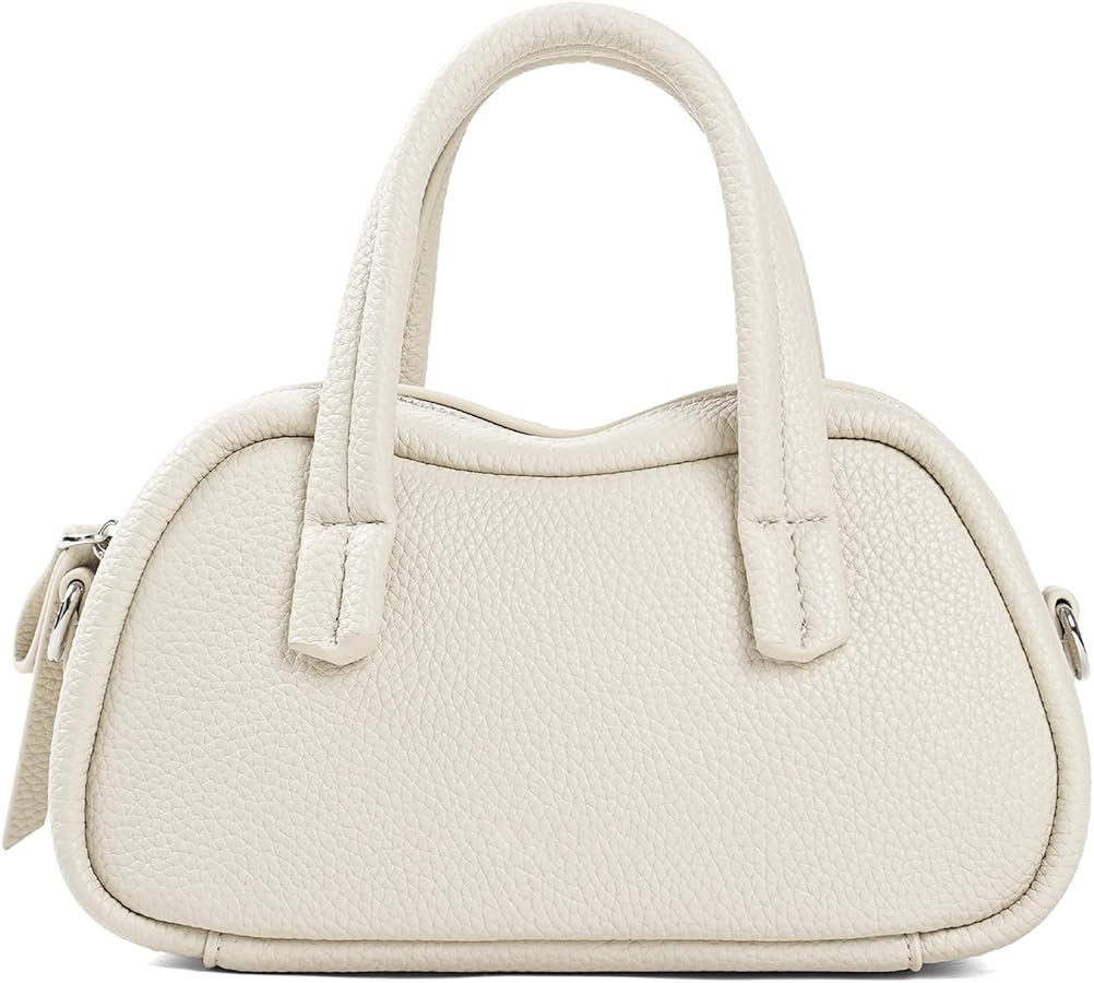 Mini Top Handle Crossbody Bag for Women, Pebbled Vegan Leather Satchel Purse with Adjustable Stra... | Amazon (US)