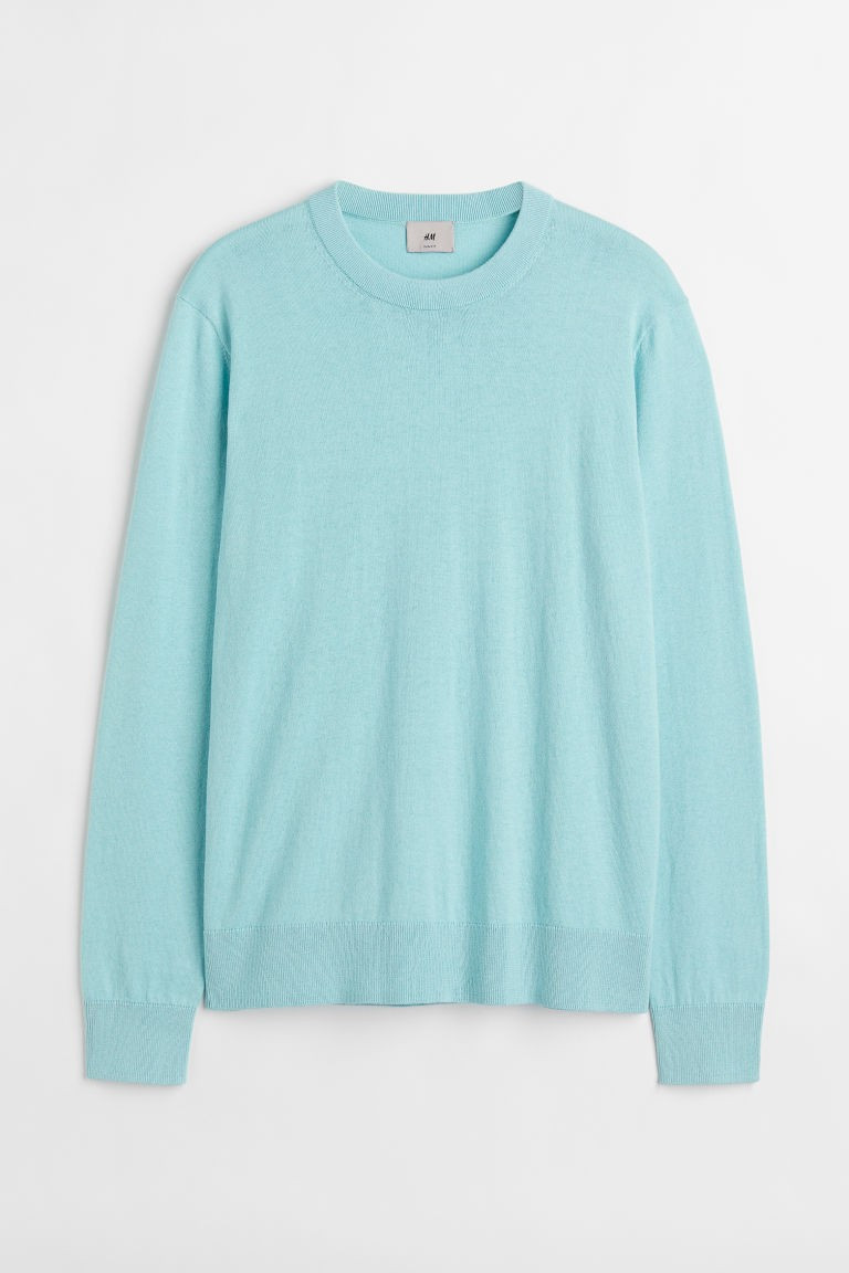 H & M - Cashmere-blend Sweater - Turquoise | H&M (US + CA)