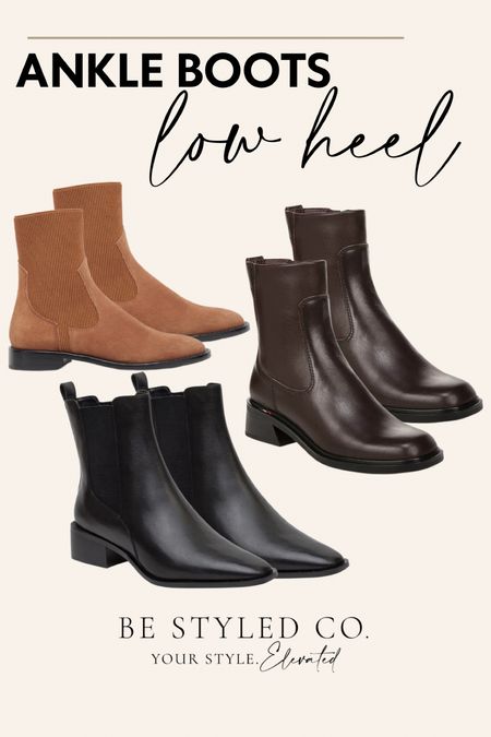 High shaft ankle boots to wear with straight and cropped jeans - lower heel options - boots, booties - shoes 

#LTKshoecrush #LTKSeasonal #LTKsalealert