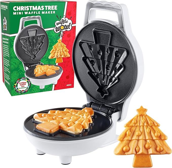 Christmas Tree Mini Waffle Maker - Make this Holiday Special for Kids with Cute 4 Inch Waffler Ir... | Amazon (US)