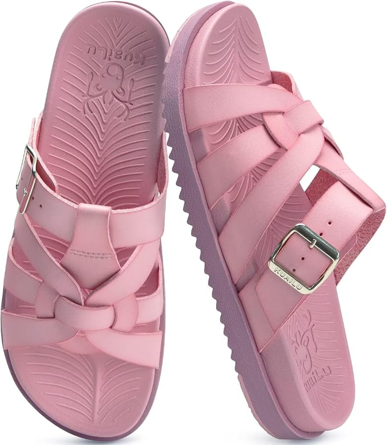 KuaiLu Gladiator Sandals for Women with Comfortable Arch Support Summer Beach Vacation Walking Tr... | Amazon (US)