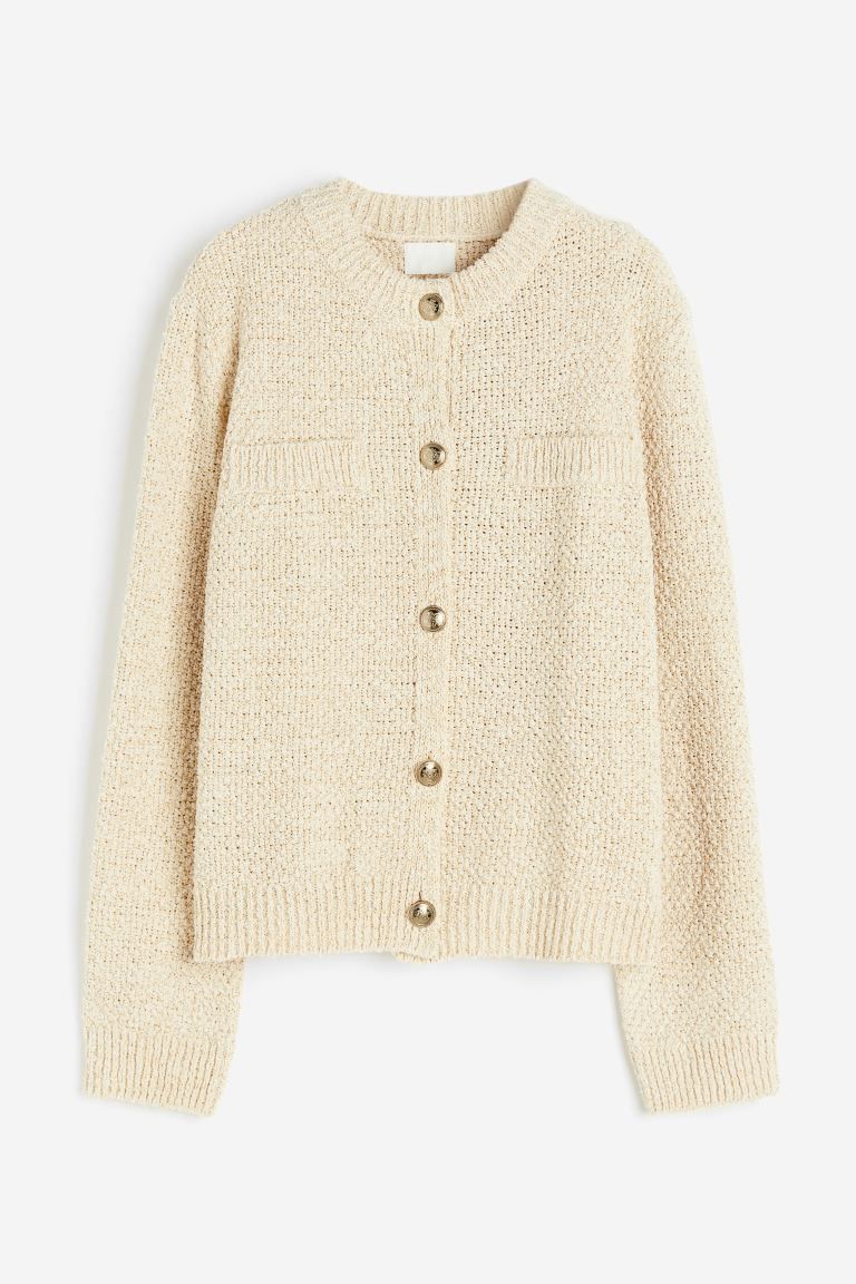 Glittery Textured-knit Cardigan | H&M (US + CA)