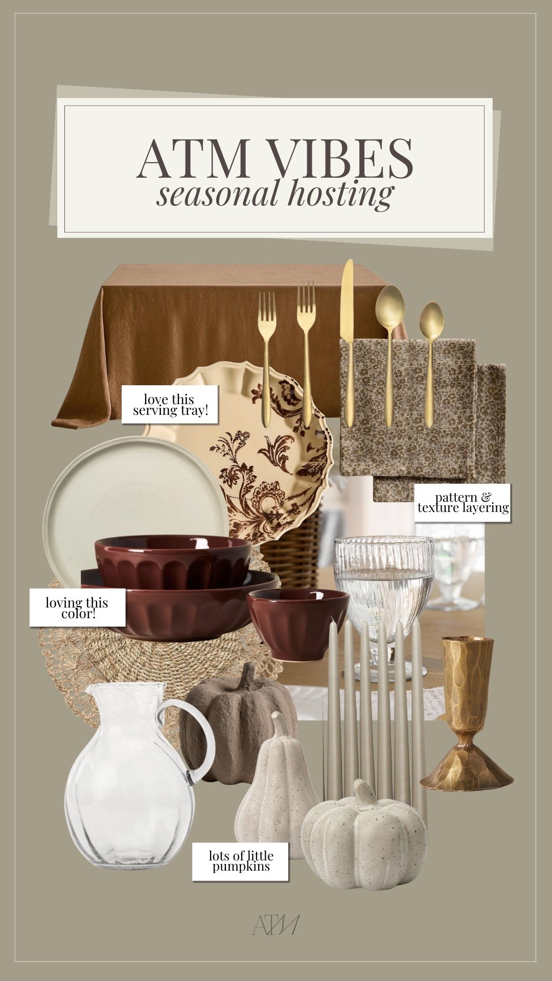 ATM Vibes - seasonal hosting!

thanksgiving hosting, seasonal hosting, tablescape, thanksgiving tablescape, thanksgiving decor, fall tablescape, fall decor seasonal tablescape 

#LTKHome #LTKStyleTip #LTKSeasonal