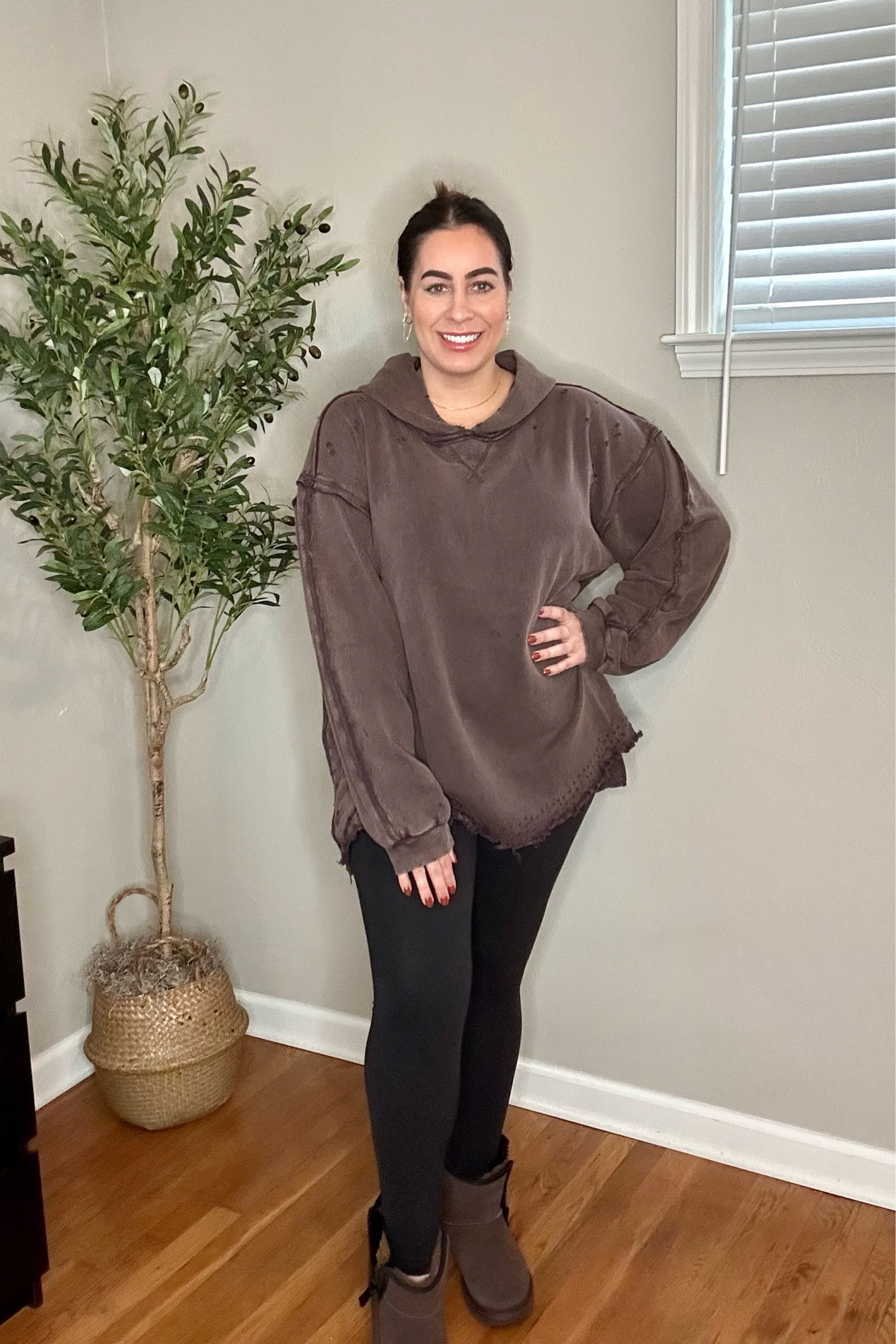 Fall OOTD
Free people hoodie size large - oversized could size down one 
Leggings lululemon size 10
Ugg boots from Nordstrom sale tts

#LTKshoecrush #LTKstyletip #LTKfindsunder100
