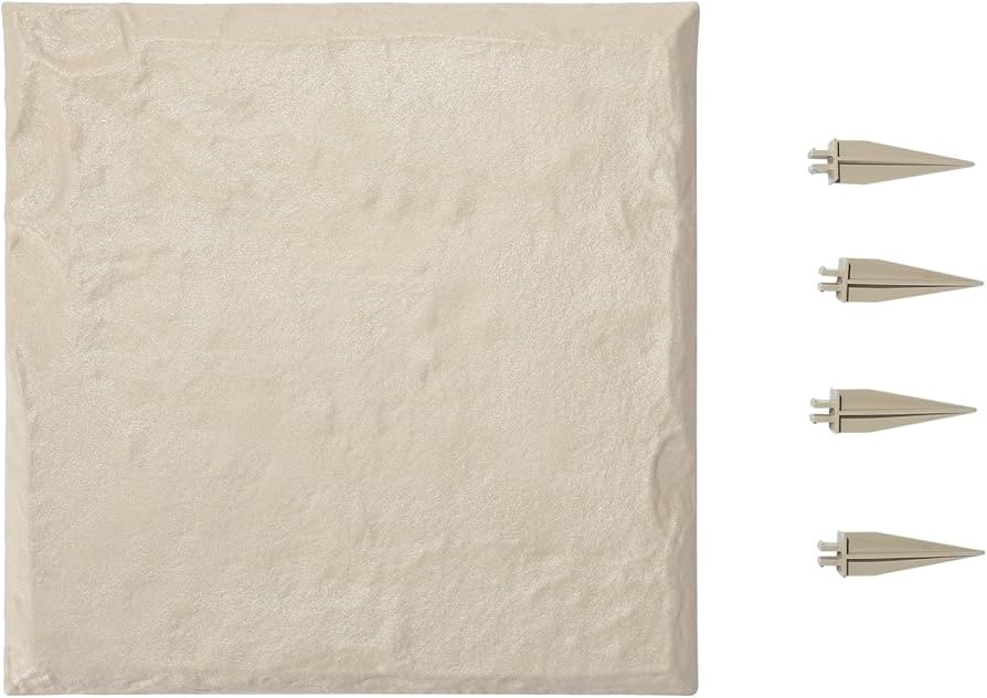 VEVOR Garden Stepping Stones, 16Pcs 15.5 x 15.5 in, Decorative Stepping Stones with Stakes, Weath... | Amazon (US)