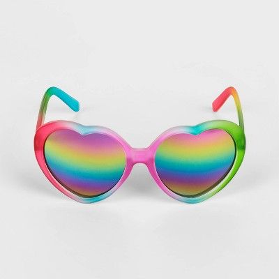 Toddler Girls' Heart Sunglasses - Cat & Jack™ Rainbow 2T-3T | Target