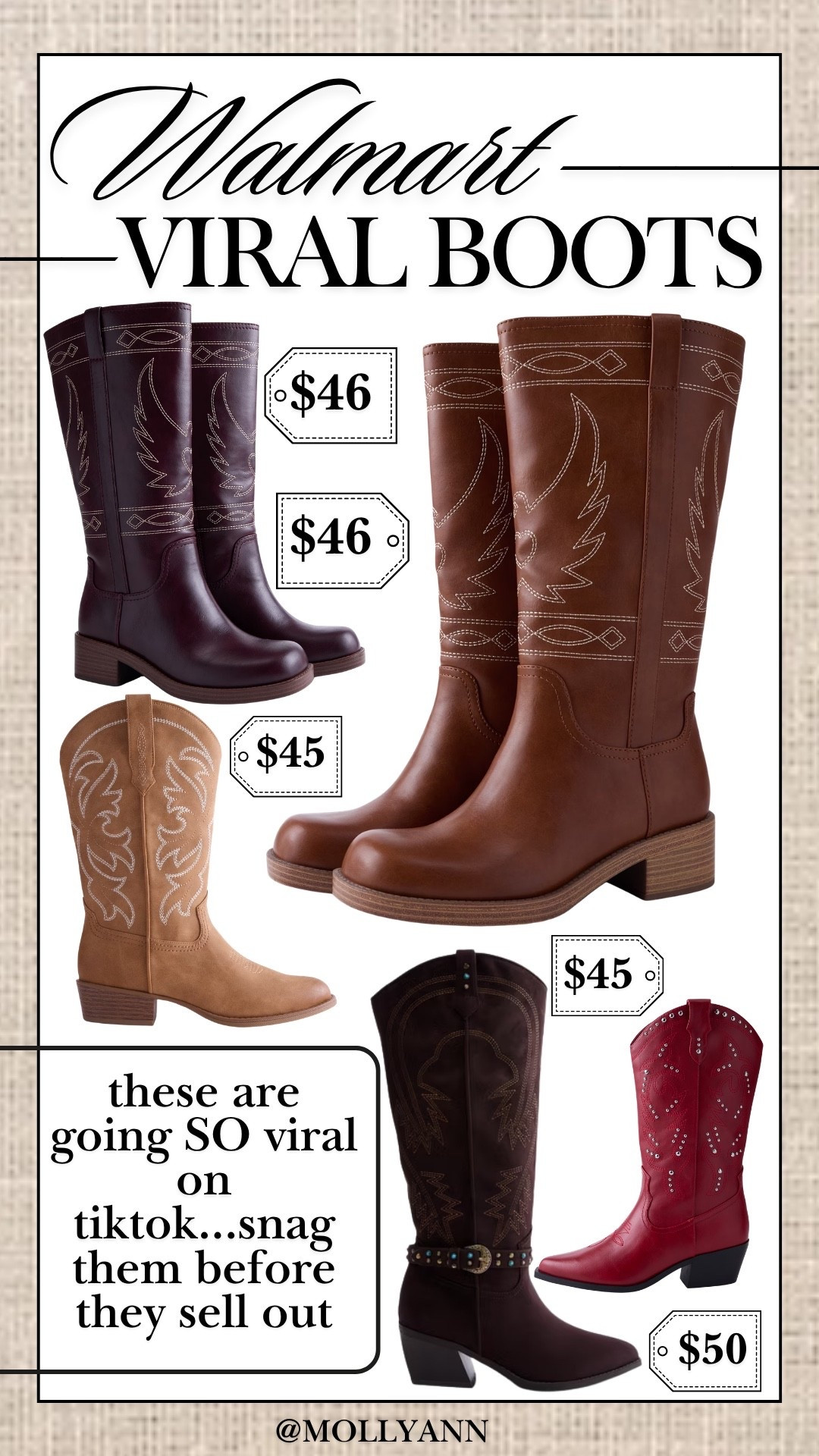 The new viral boots from Walmart! Will be everywhere this fall!!

#LTKgrwm #LTKootd #LTKSeasonal
