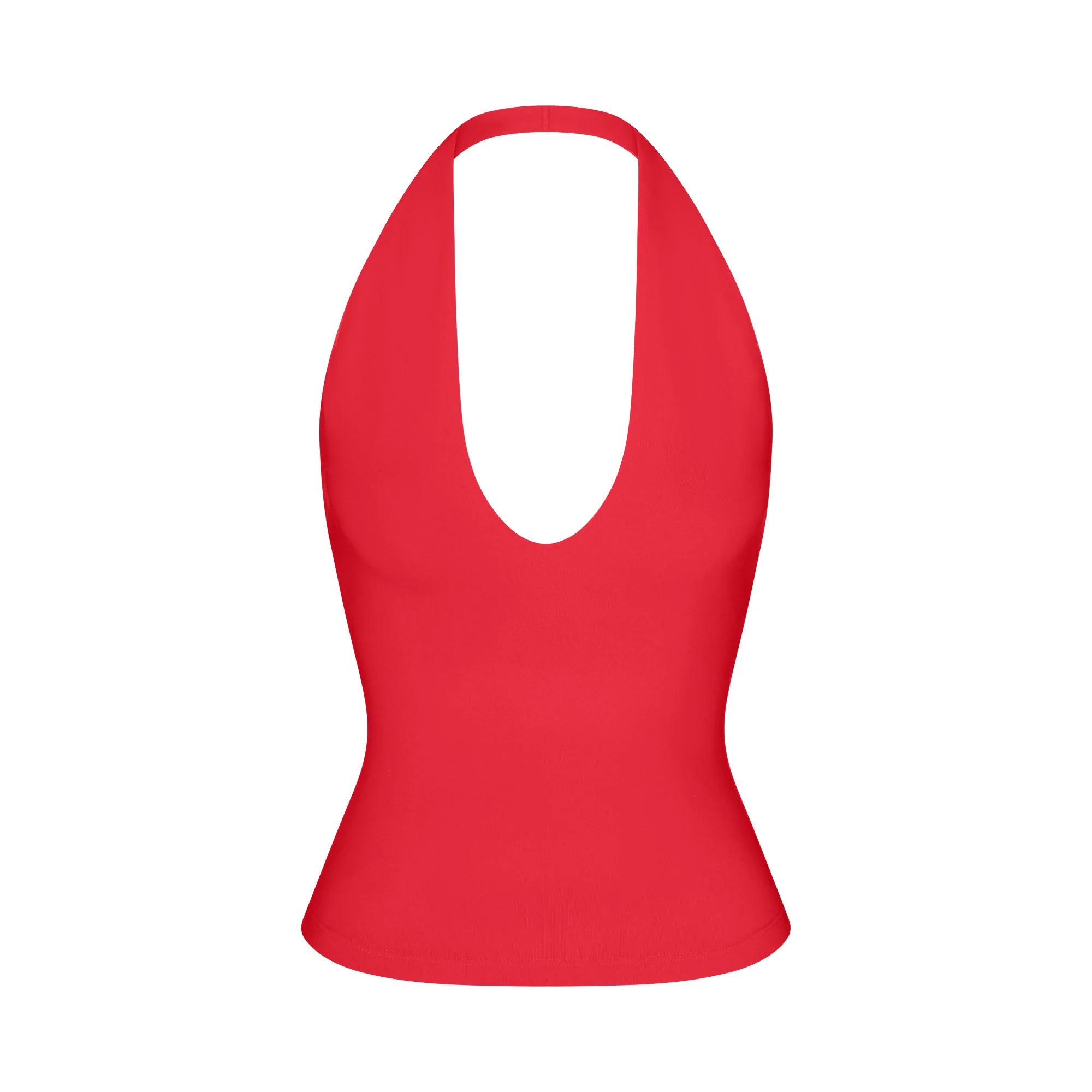 SMOOTH LAYERS HALTER TOP | CARMINE | SKIMS | SKIMS (US)