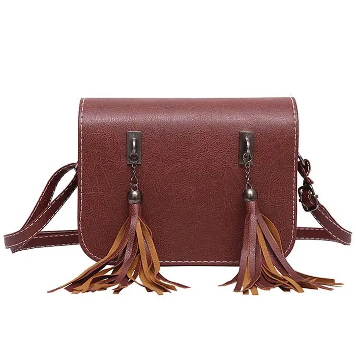 Flap Twin Tassel Crossbody Bag | Rosegal US