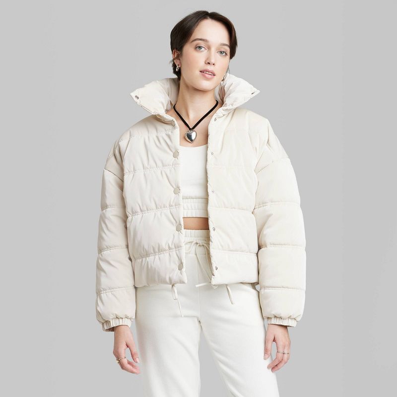 Women's Iridescent Shine Duvet Puffer Jacket - Wild Fable™ | Target