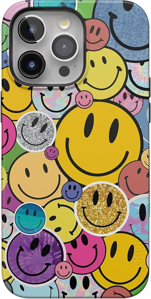 Casely iPhone 15 Pro Case | All Smiles | Smiley Face Sticker Bold | Compatible with MagSafe | Amazon (US)