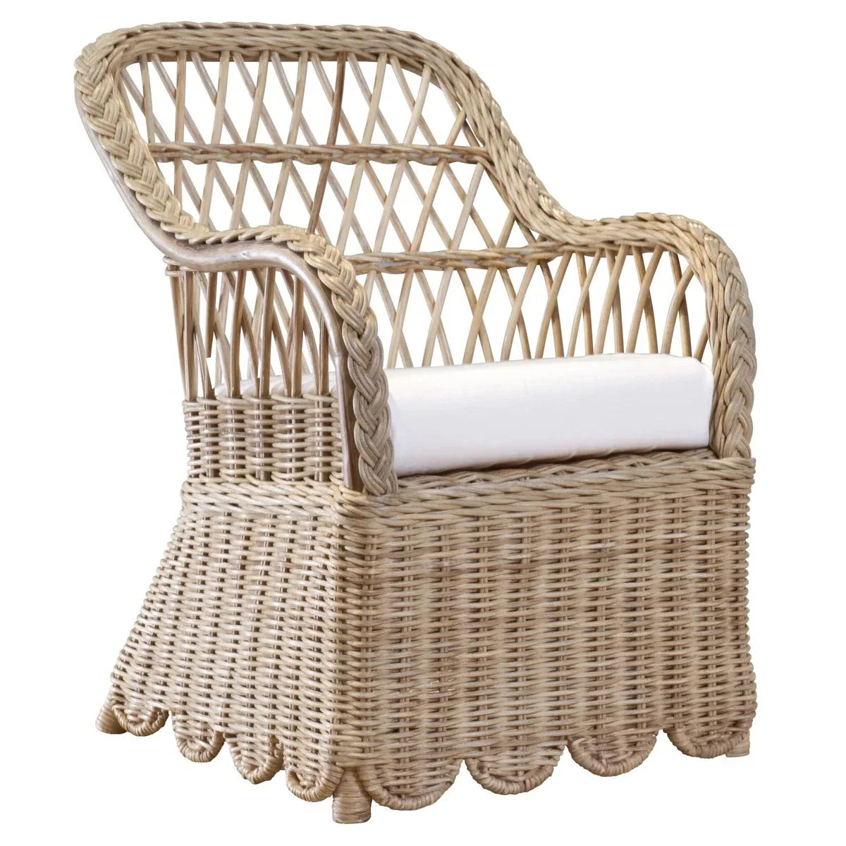 Scalloped Woven Coco Children's Rocking Chair | The Well Appointed House, LLC