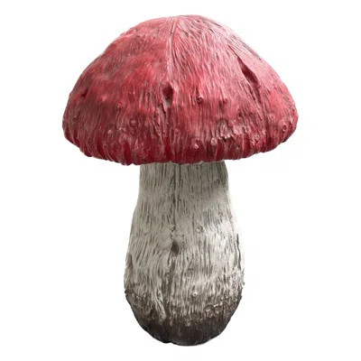 Areionna Mushroom Statue Red Cap | Wayfair North America