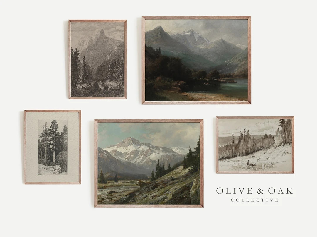 Rustic Gallery Wall Print SET / Cabin Lake House Decor PRINTABLE / #G30 | Etsy (US)