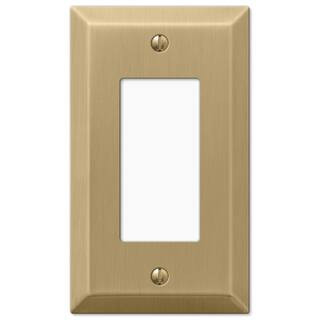 AMERELLE Metallic 1 Gang Rocker Steel Wall Plate - Brushed Bronze 163RBZ - The Home Depot | The Home Depot