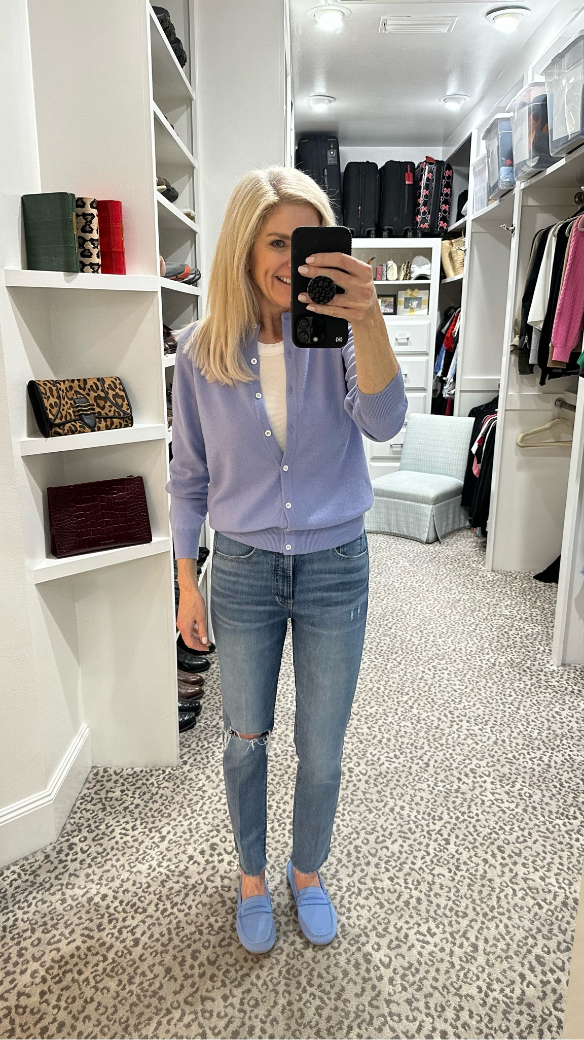 Loving this tank. So soft and perfect for layering! 
Tank - M
Sweater - linked similar 
Jeans - 27
Loafers - TTS

#LTKshoecrush #LTKstyletip #LTKunder100