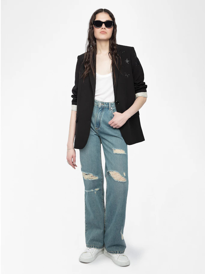 Elio Distressed Straight Leg Jeans | Zadig et Voltaire (US)