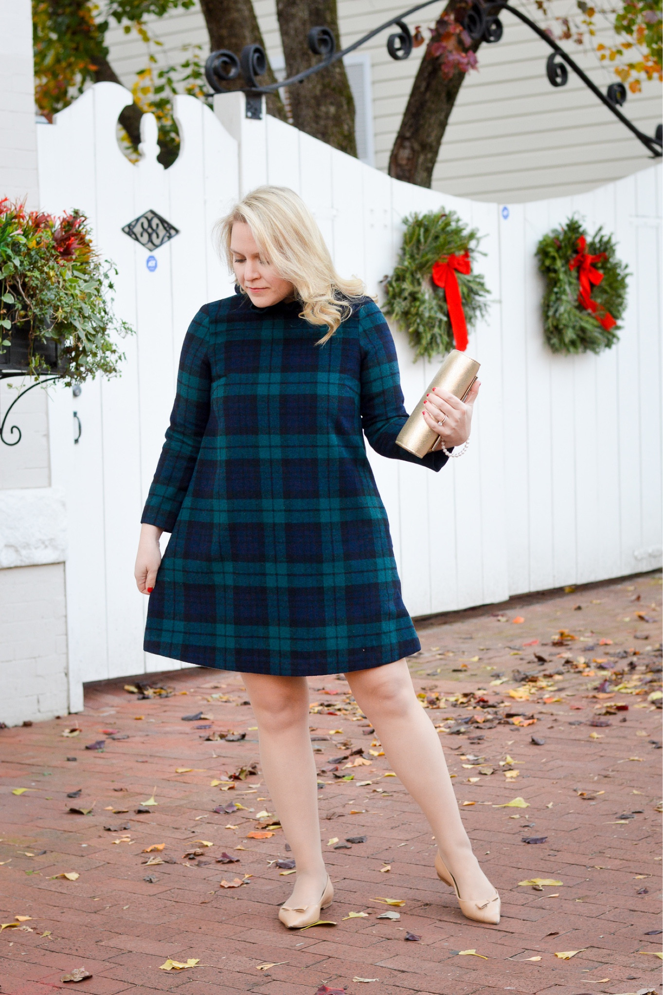 green emerald velvet dress Green Checkmate Dress main image 1