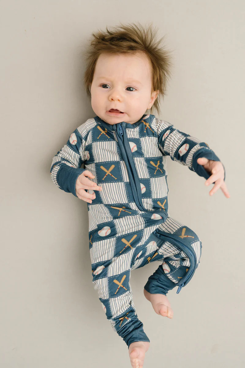 Baseball Patchwork Bamboo Sleeper | Little One Shop Co