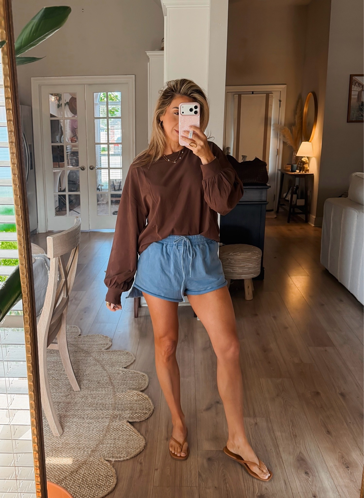 Found my cozy long sleeve tee to layer with for the fall. Pairing it with shorts now and denim later. 🍂

Fall outfits women, long sleeve t shirt, chocolate brown, loungewear, lounge shorts, sweatshorts, mom outfits, carpool outfits

#LTKootd #LTKmomlife #LTKActive