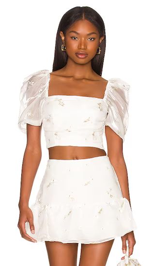 Willis Top in Ivory Embroidery | Revolve Clothing (Global)