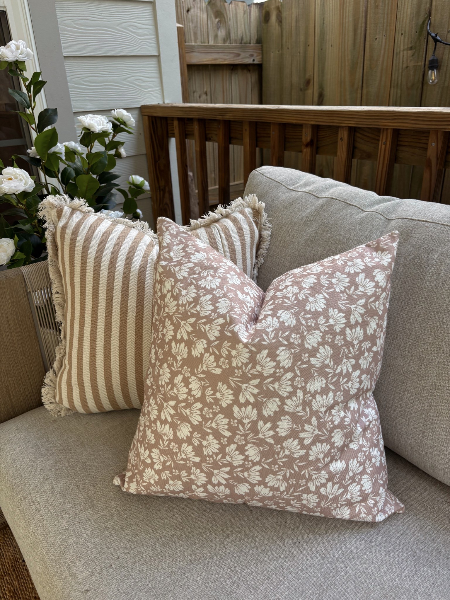 Neutral outdoor throw pillow covers 🤍

#LTKFindsUnder50 #LTKStyleTip #LTKHome