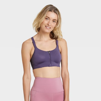 Women's High Support Zip-Front Bra - All in Motion™ | Target