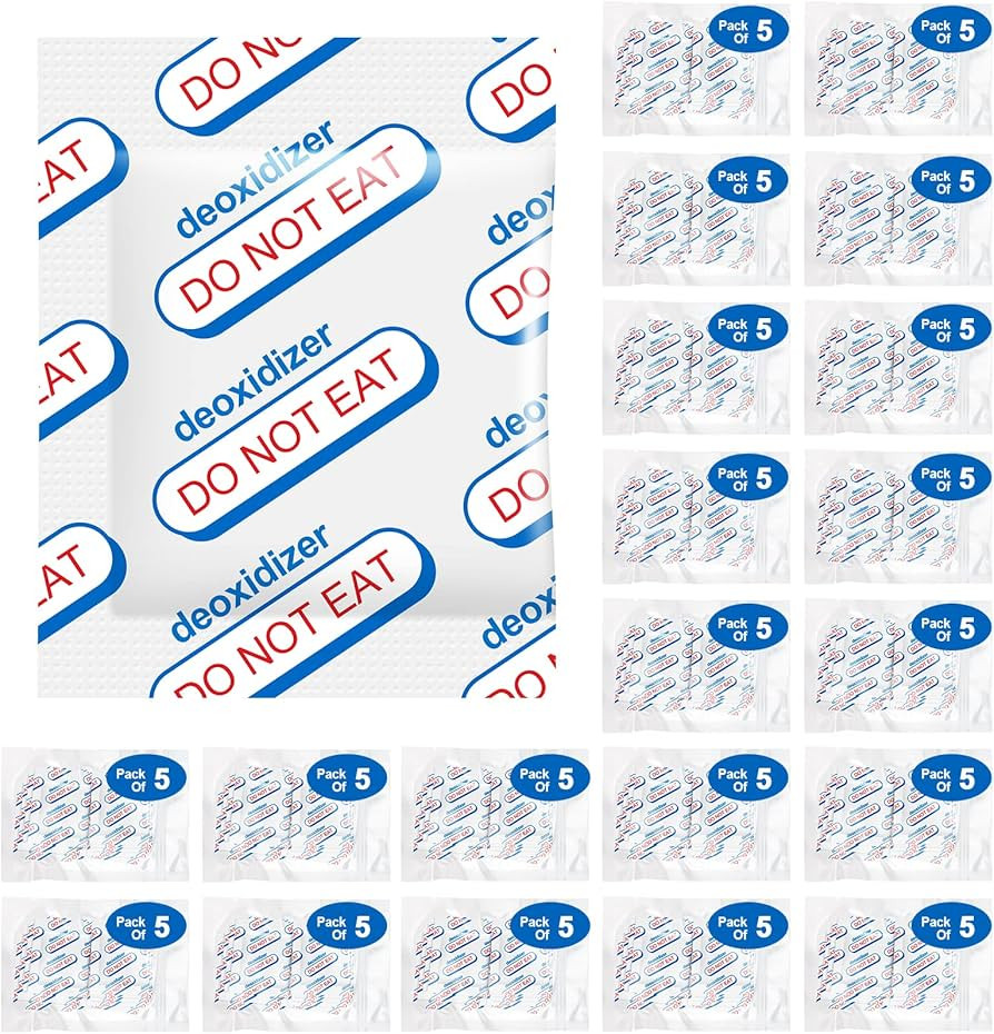 400cc Oxygen Absorbers for Food Storage - 100 Count (20x Packs of 5) - for Long Term Food Storage... | Amazon (US)