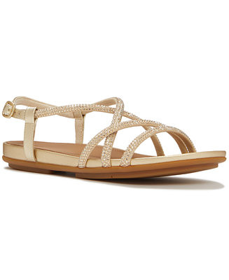 Women's Gracie Crystal Strap Open Toe Sandals | Macy's