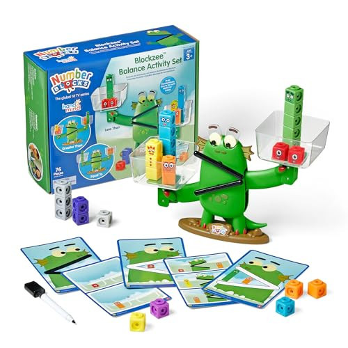 hand2mind Numberblocks Blockzee Balance Activity Set, ﻿61 MathLink Cubes, Balance Scale, Educational Math Manipulatives, Numbers for Toddlers, Preschool Learning Activities, Birthday Gifts for Kids | Amazon (US)