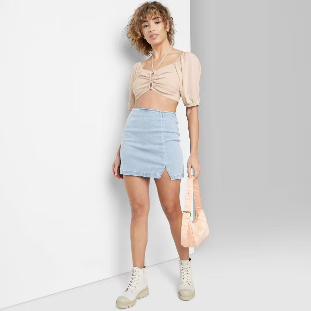 Women's Puff Short Sleeve Woven Top - Wild Fable™ | Target