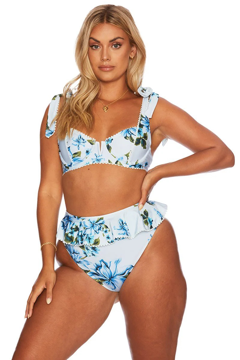 Blair Top Blue Floral | Beach Riot