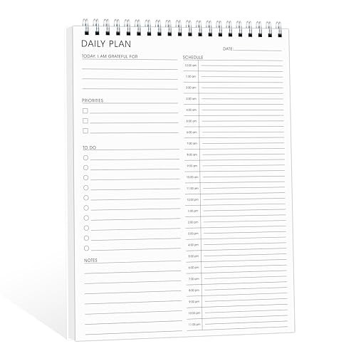 Undated 24 Hour Daily Planner with To Do List for Work & Personal Life | Amazon (US)