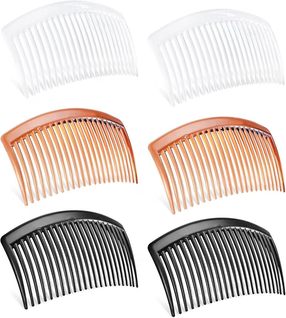 6PCS 3.15IN Hair Side Comb with 3 Colors, Professional Barber Comb for Styling and Grooming, Fren... | Amazon (US)