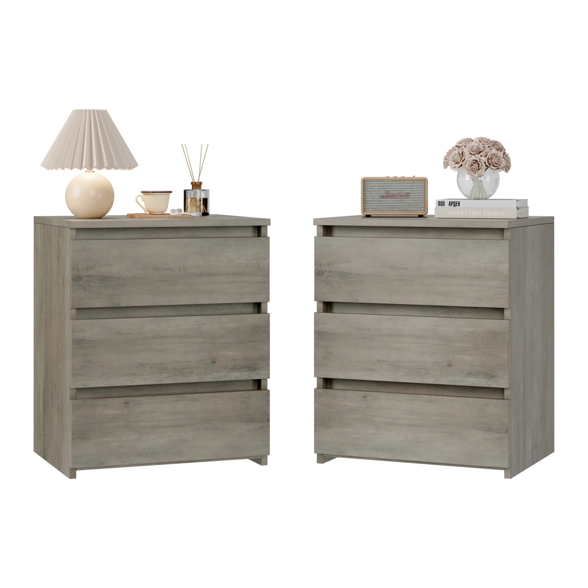 Bozidar 3 - Drawer Nightstand (Set of 2) | Wayfair North America