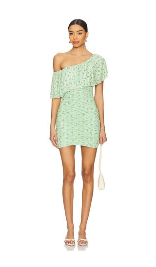 AFRM Vivian Mini Dress in Green. - size XXS | Revolve Clothing (Global)