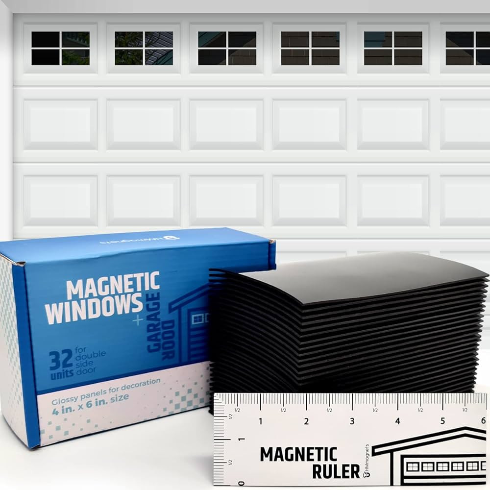 Strong & Glossy Magnetic Garage Door Windows - Looks Like Real Window Panels/Faux Panes - Decorat... | Amazon (US)