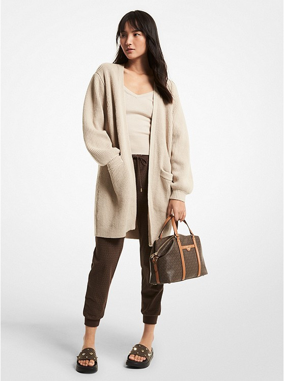 Nylon Blend Puff-Sleeve Cardigan | Michael Kors US