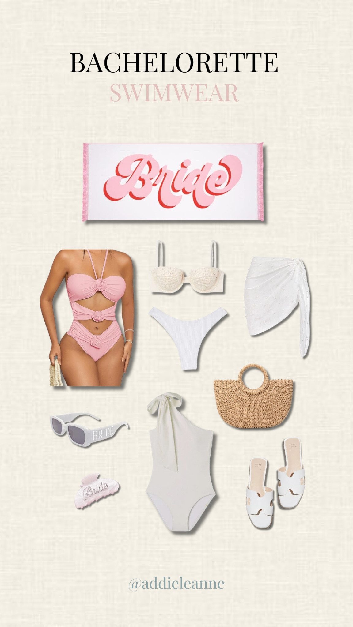 Swimwear for the bride to be! Pink makes  for the perfect pop of color! Beach towel, bachelorette, swimwearr

#LTKTravel #LTKWedding #LTKStyleTip
