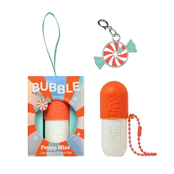 Bubble Skincare Peppy Mint Lip Balm & Charm Set | Walmart (US)