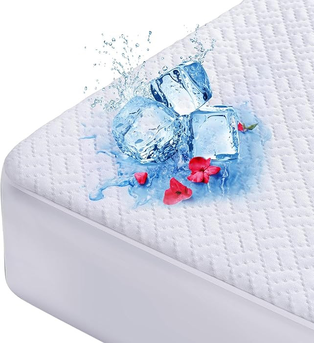 Cooling Waterproof Mattress Protector Queen Size, Mattress Cover 3D Air Fabric Mattress Pad Cover... | Amazon (US)