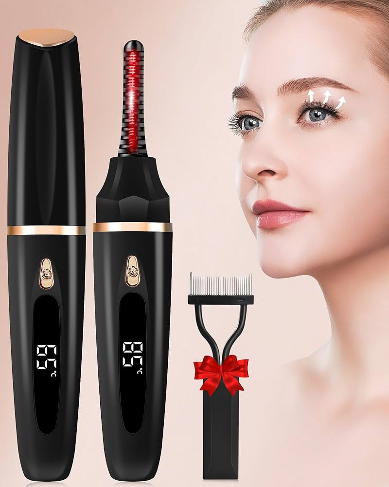 Heated Eyelash Curlers - Eye Lash Curler Heat with Eyelash Comb - Electric Eyelash Curler - Rizad... | Amazon (US)