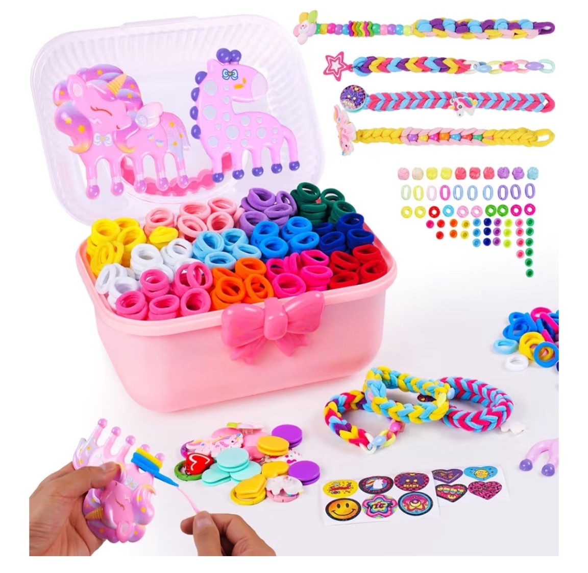 Hair tie bracelet necklace making kit perfect for a little girls’s birthday gift or Easter basket gift idea on sale at Amazon

#LTKKids #LTKSaleAlert #LTKmomlife