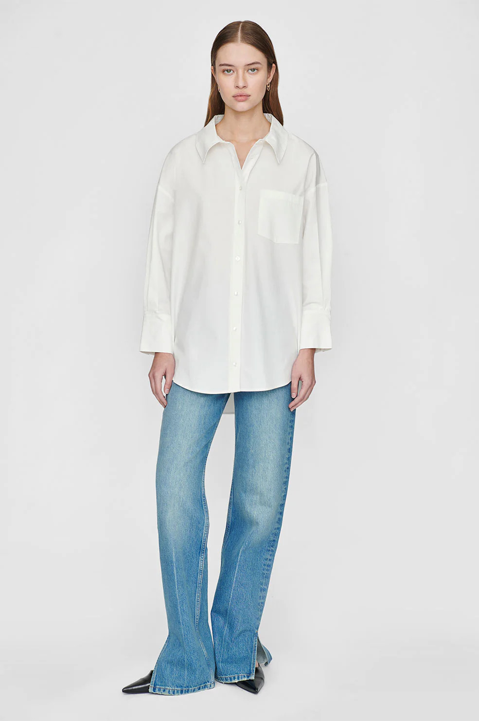 ANINE BING Mika Shirt in White | Anine Bing