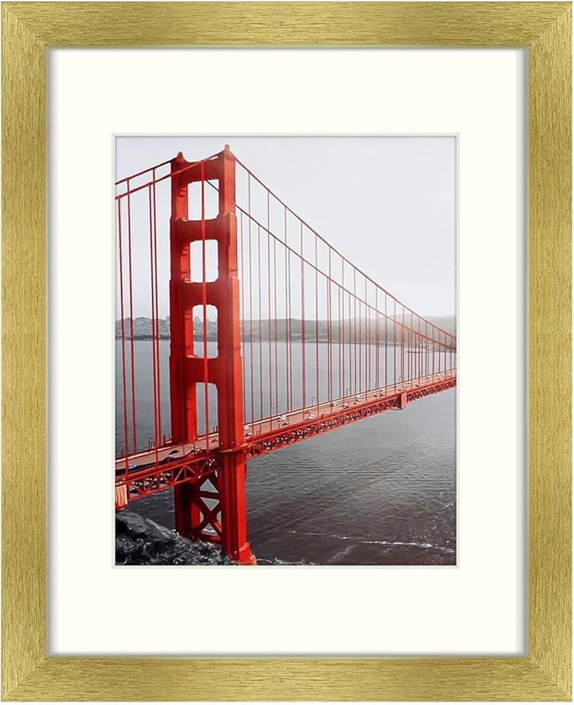 Frametory, 11x14 Picture Frame - Made to Display Pictures 8x10 with Mat or 11x14 Without Mat - Wi... | Amazon (US)