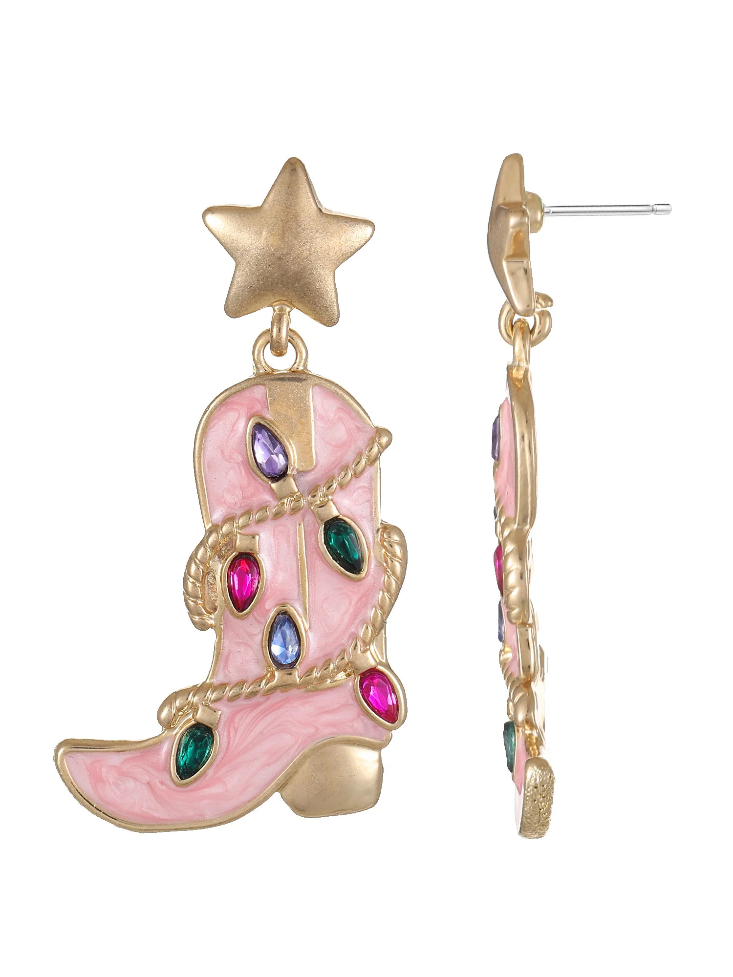 Packed Party Yee Haw Cowboy Boot Christmas Earrings | Walmart (US)