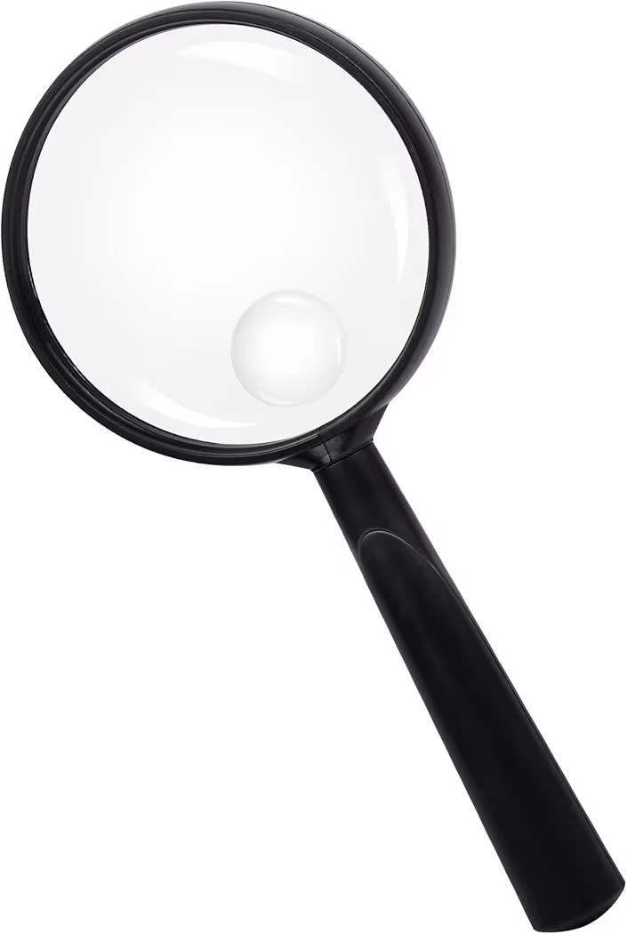 Feosky Handheld Reading Magnifier, 10X Magnifier, 75mm Shatterproof Lens, Adults Close Work Non-S... | Amazon (US)